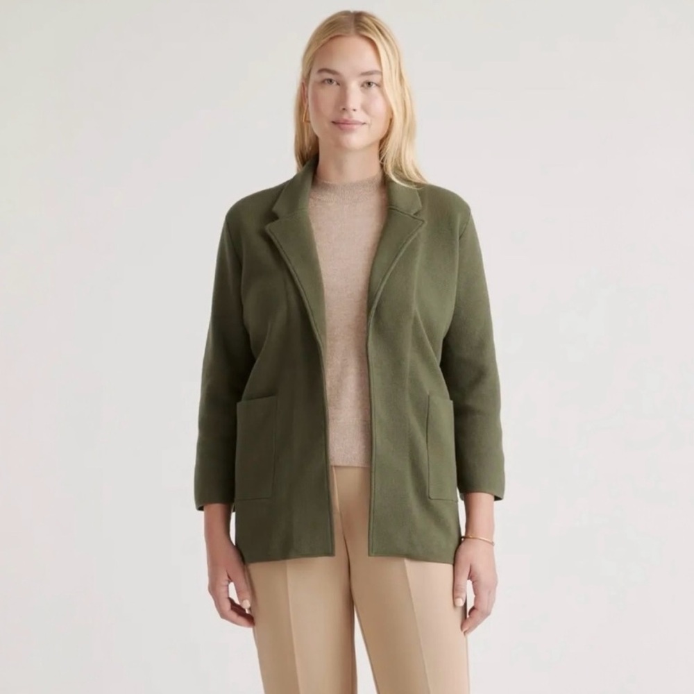 Quince 100% Organic Cotton Knit Blazer